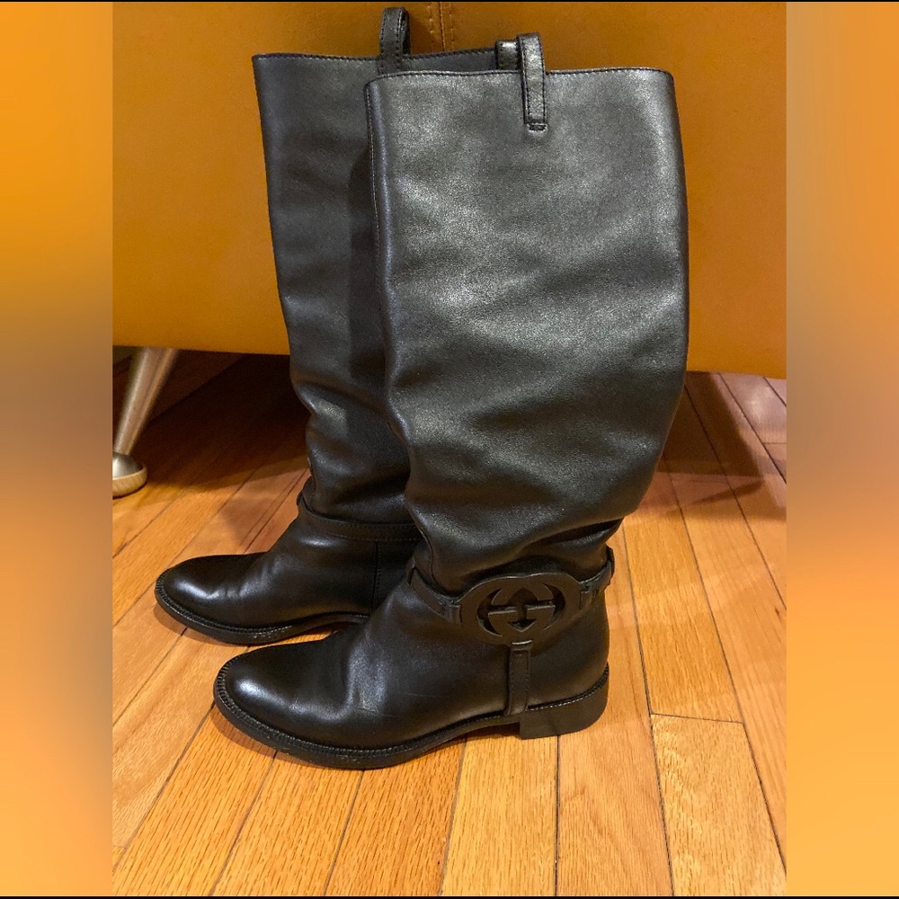 Gucci Knee High Leather Boots